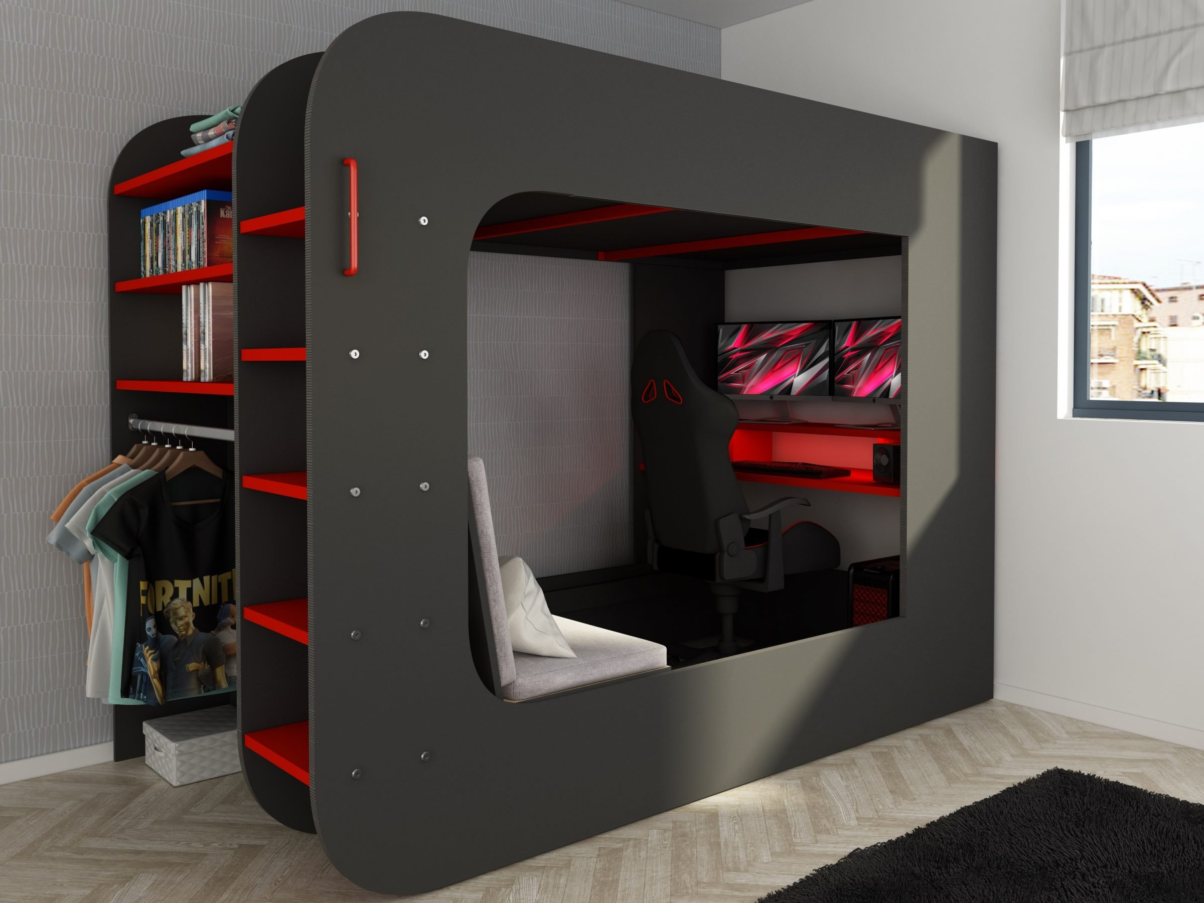 Ultimate Gaming Loftseng 120x200 - Sort