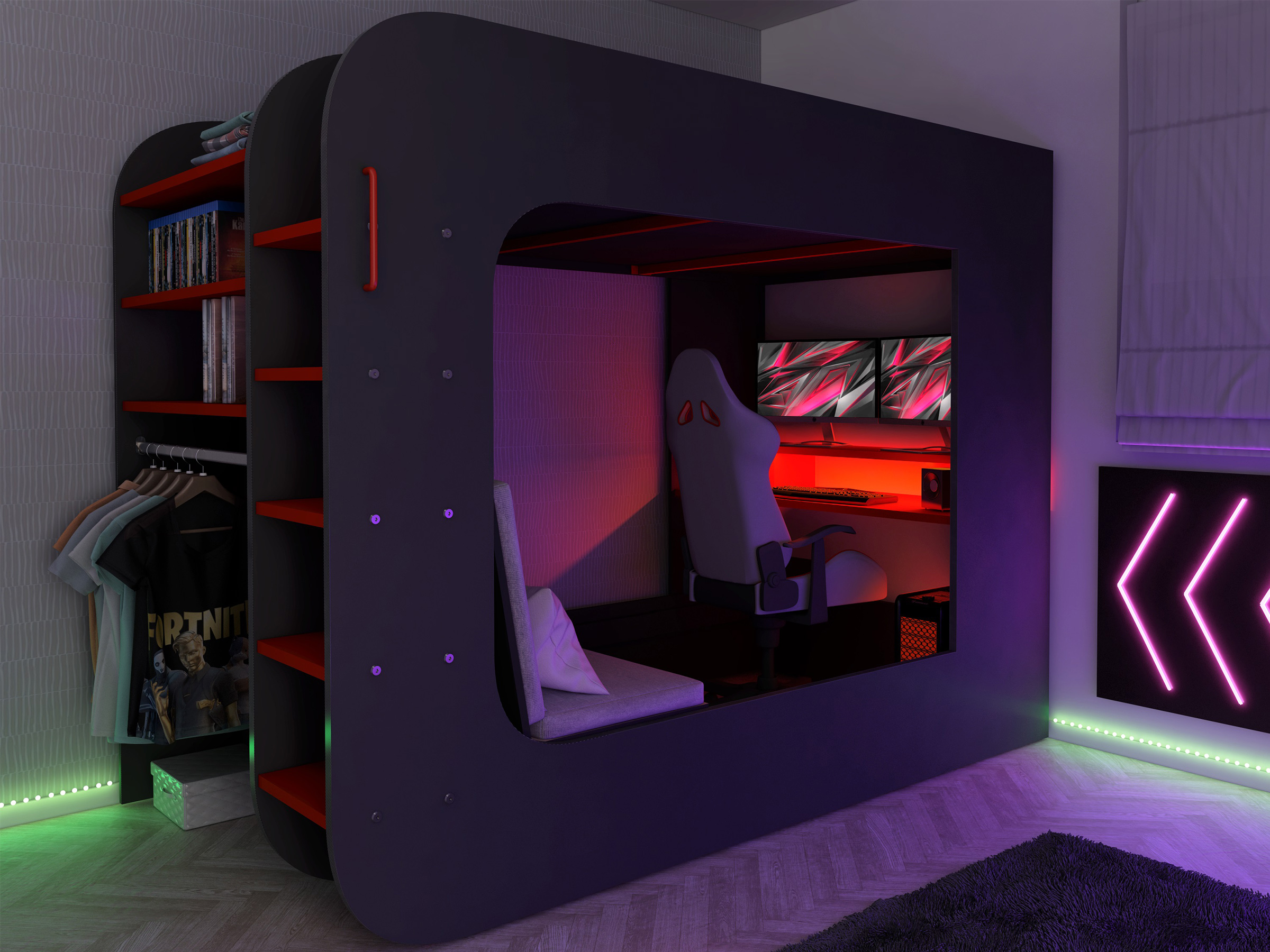 Ultimate Gaming Loftseng 120x200 - Sort