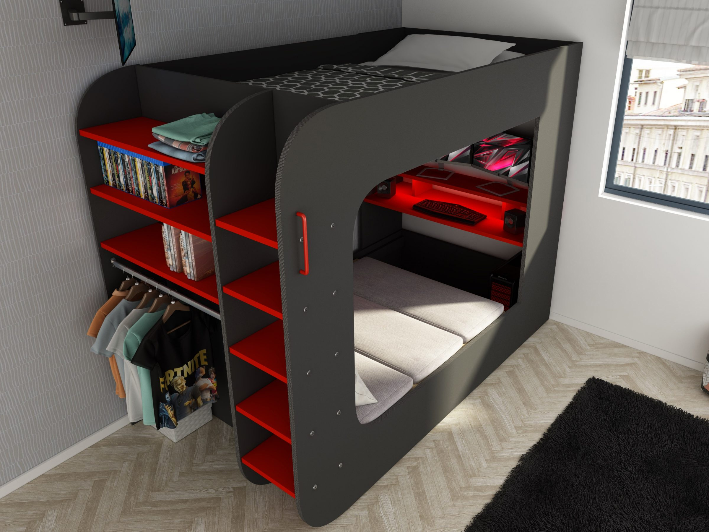 Ultimate Gaming Loftseng 120x200 - Sort