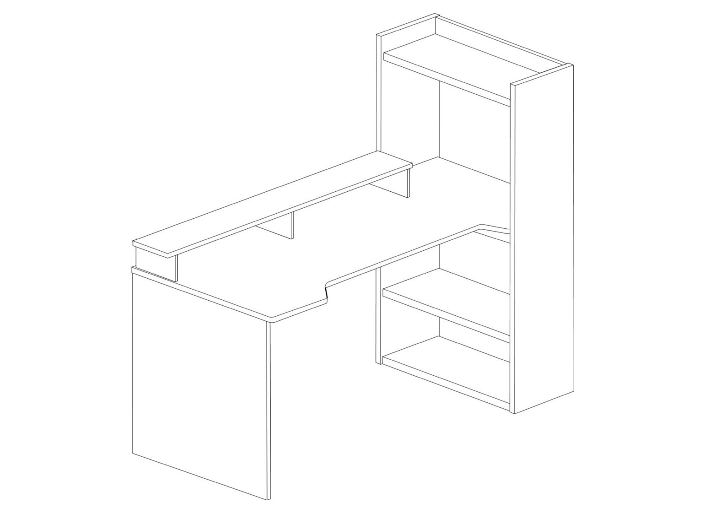 Dgame Z Gamingbord med Oppbevaringsplass - Sort