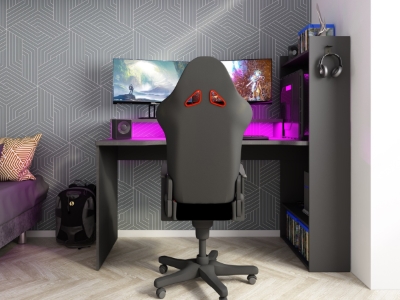 Dgame Z Gamingbord med Oppbevaringsplass - Sort