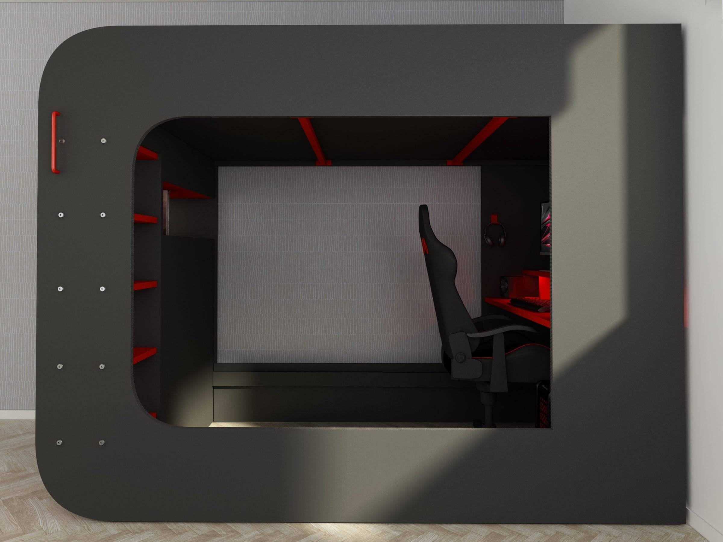 Ultimate Gaming Loftseng 90x200 - Sort