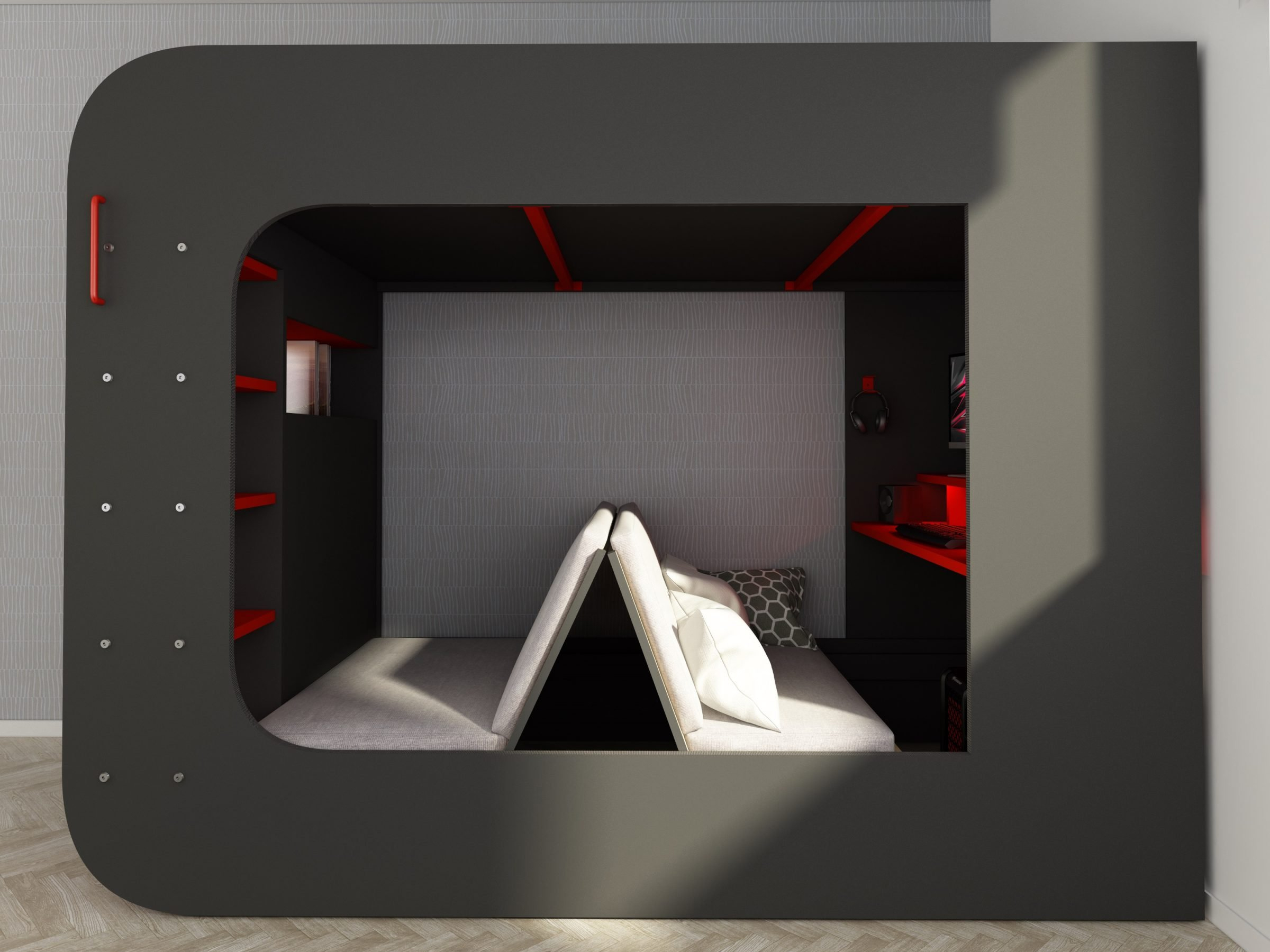 Ultimate Gaming Loftseng 90x200 - Sort
