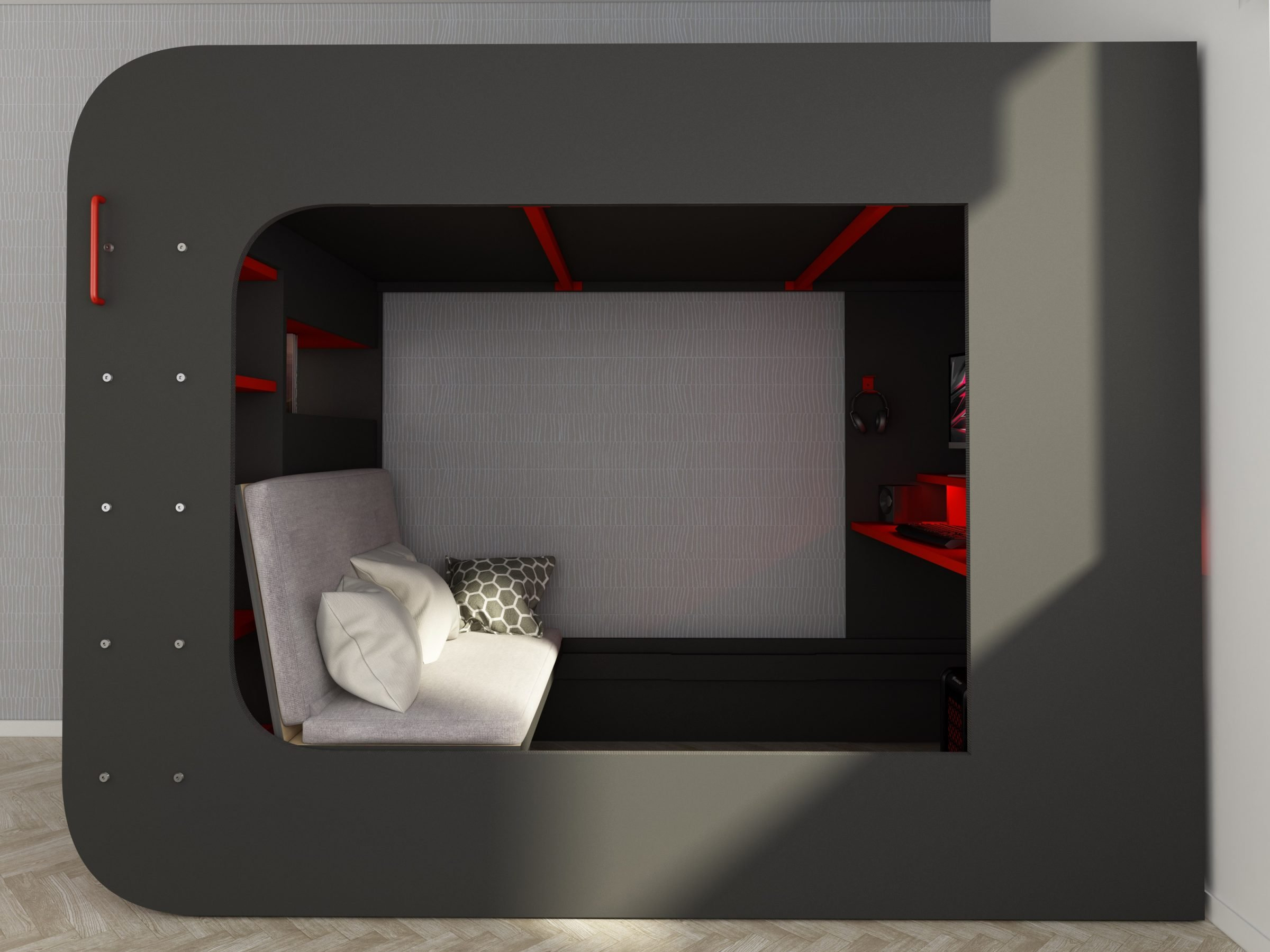 Ultimate Gaming Loftseng 90x200 - Sort