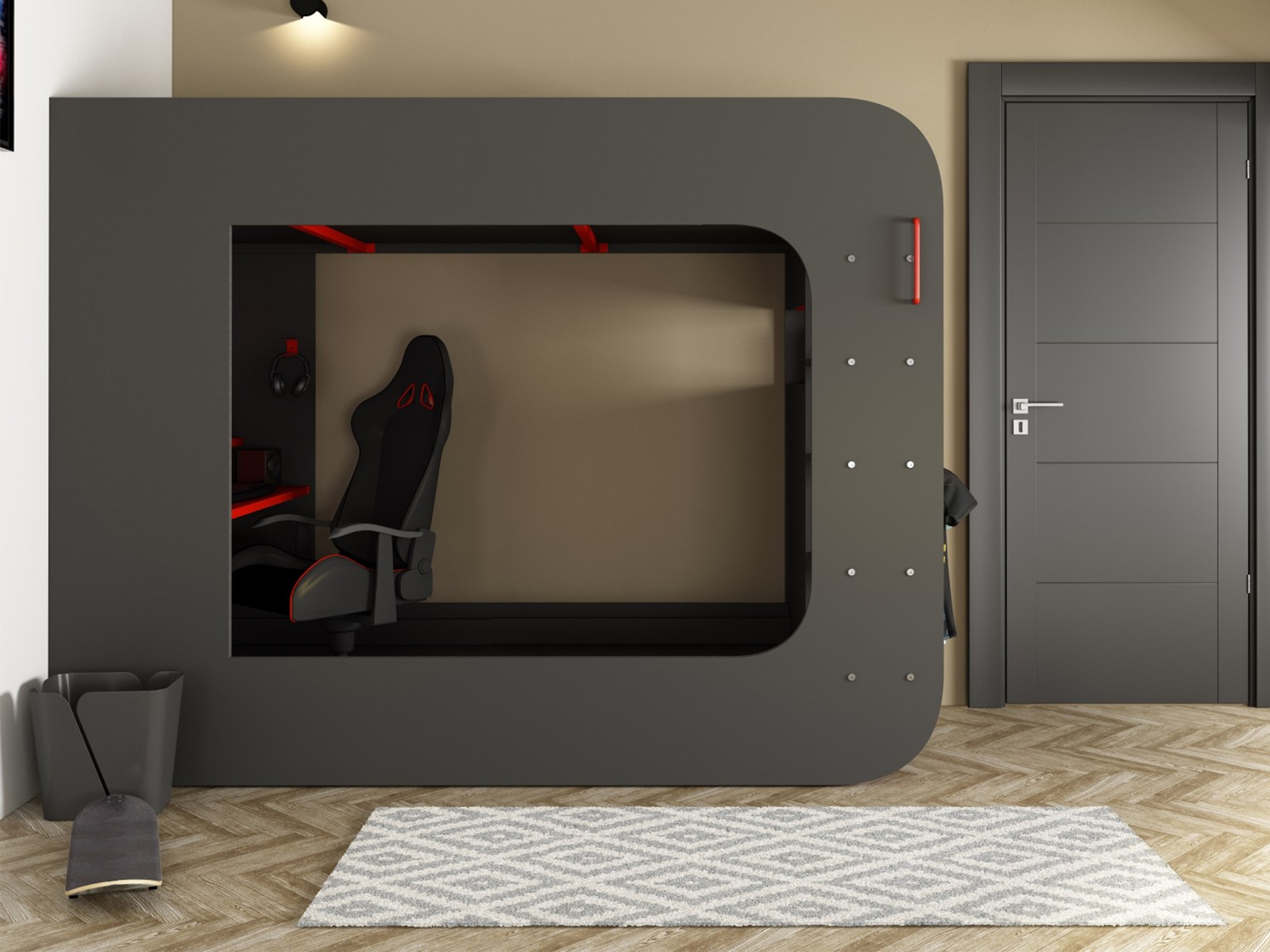 Ultimate Gaming Loftseng 90x200 - Sort