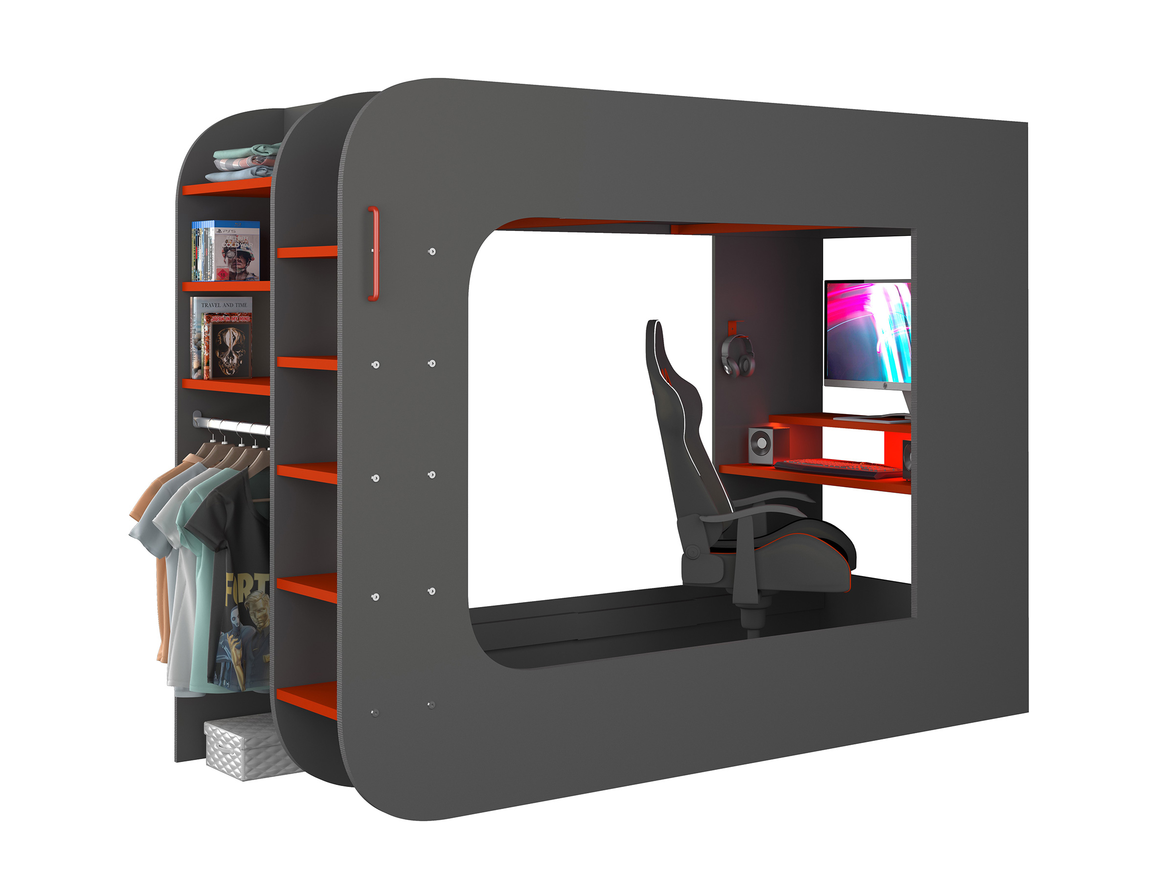 Ultimate Gaming Loftseng 90x200 - Sort