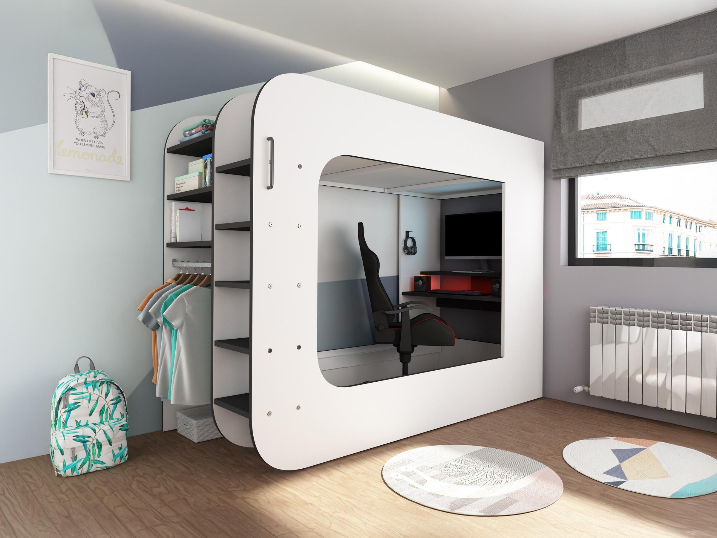 Ultimate Gaming Loftseng 90x200 - Hvit