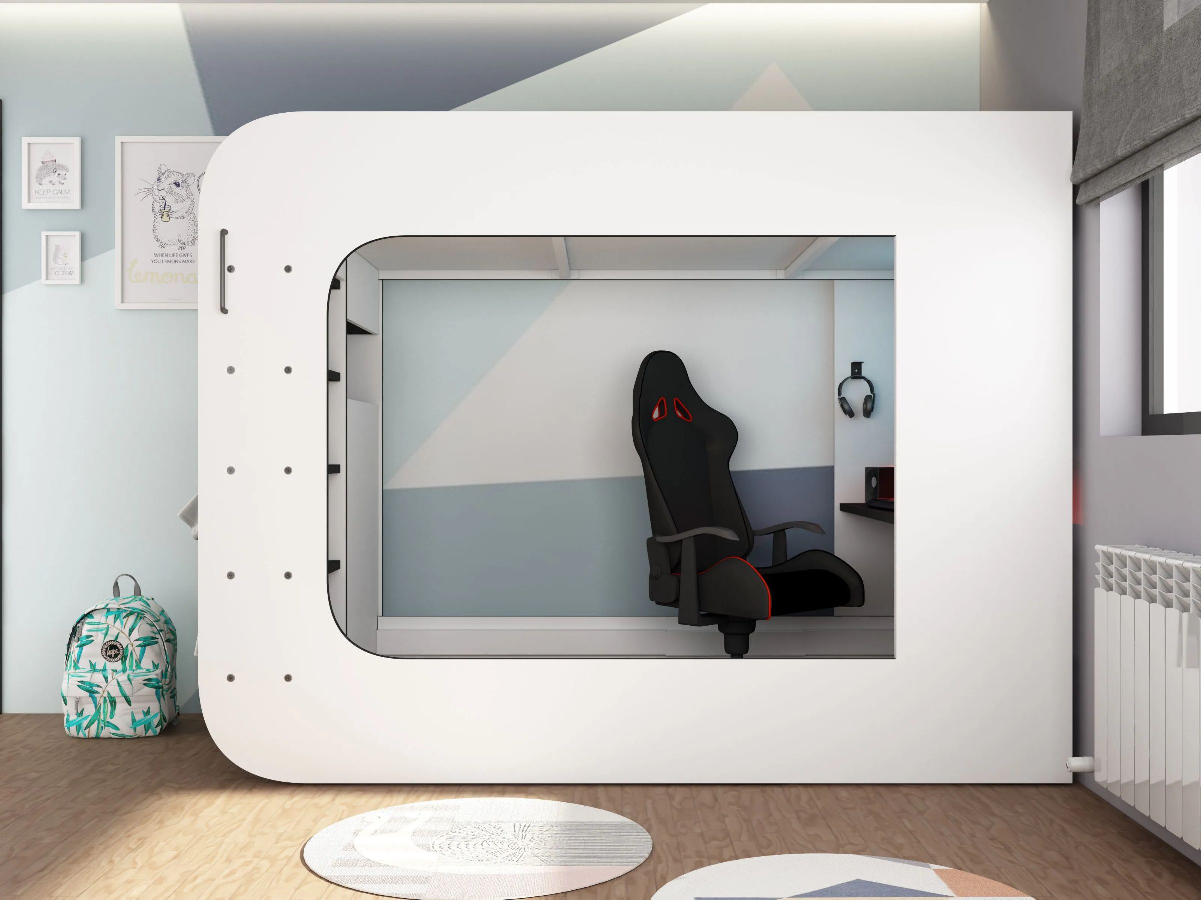 Ultimate Gaming Loftseng 90x200 - Hvit