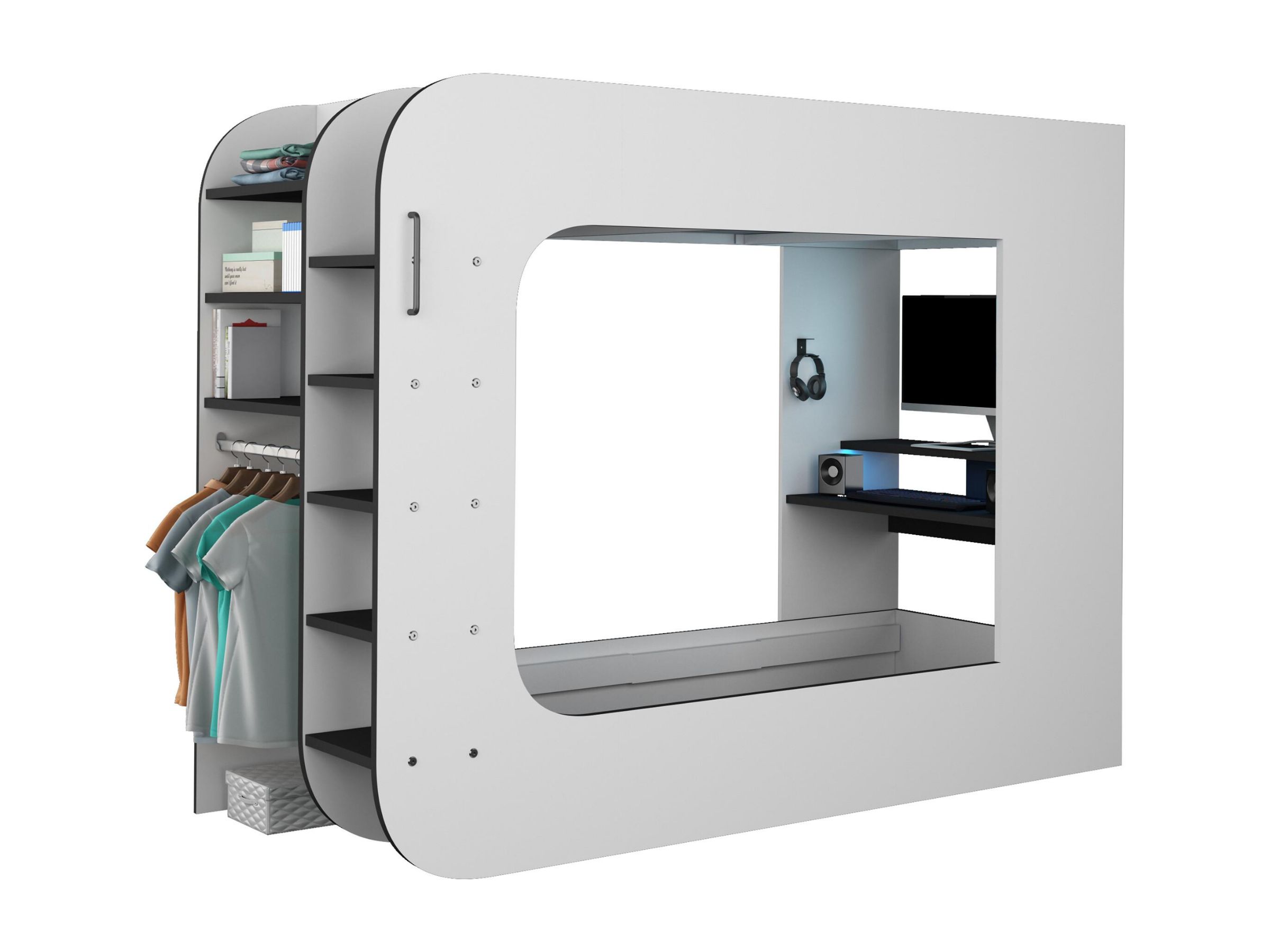 Ultimate Gaming Loftseng 90x200 - Hvit