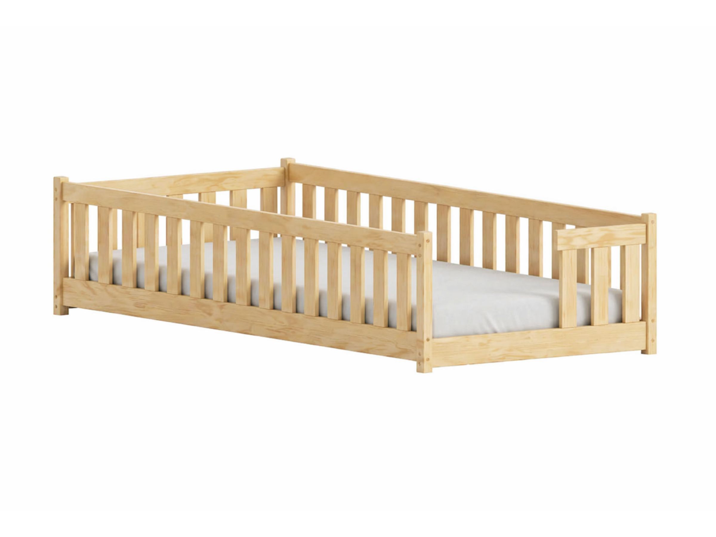 ZOYA Gulvseng med Lekegrind 80x180 - Natur