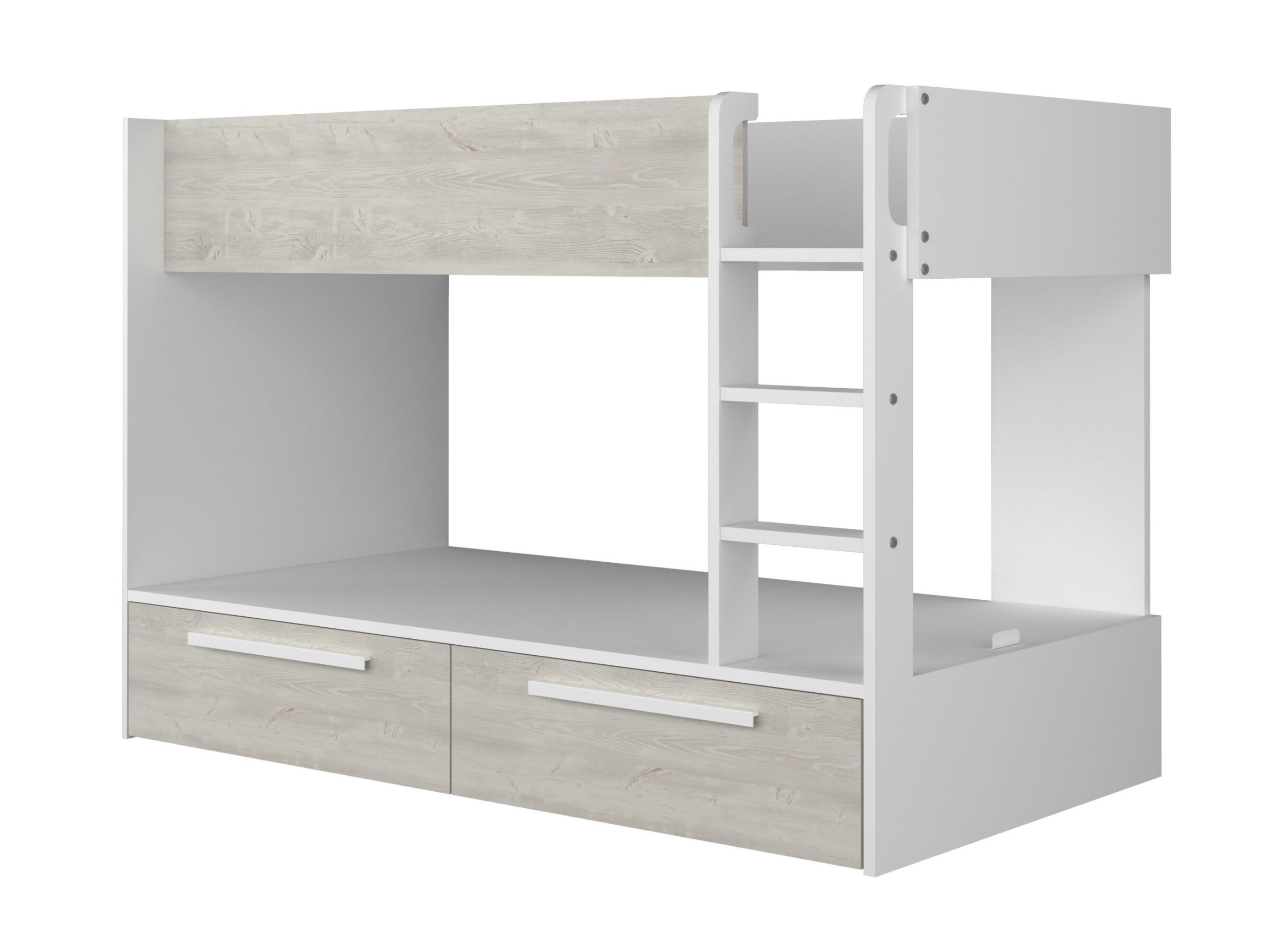 Snow Køyeseng med Skuffer 90x200 - Hvit/Natur