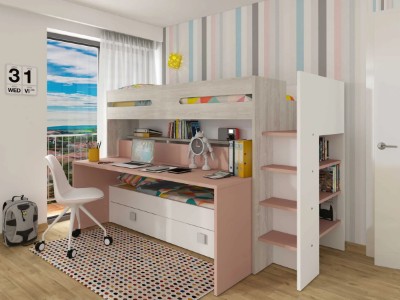 multifunksjonell-koyeseng-med-skrivebord-og-skuff-90x200---rosahvitnatur