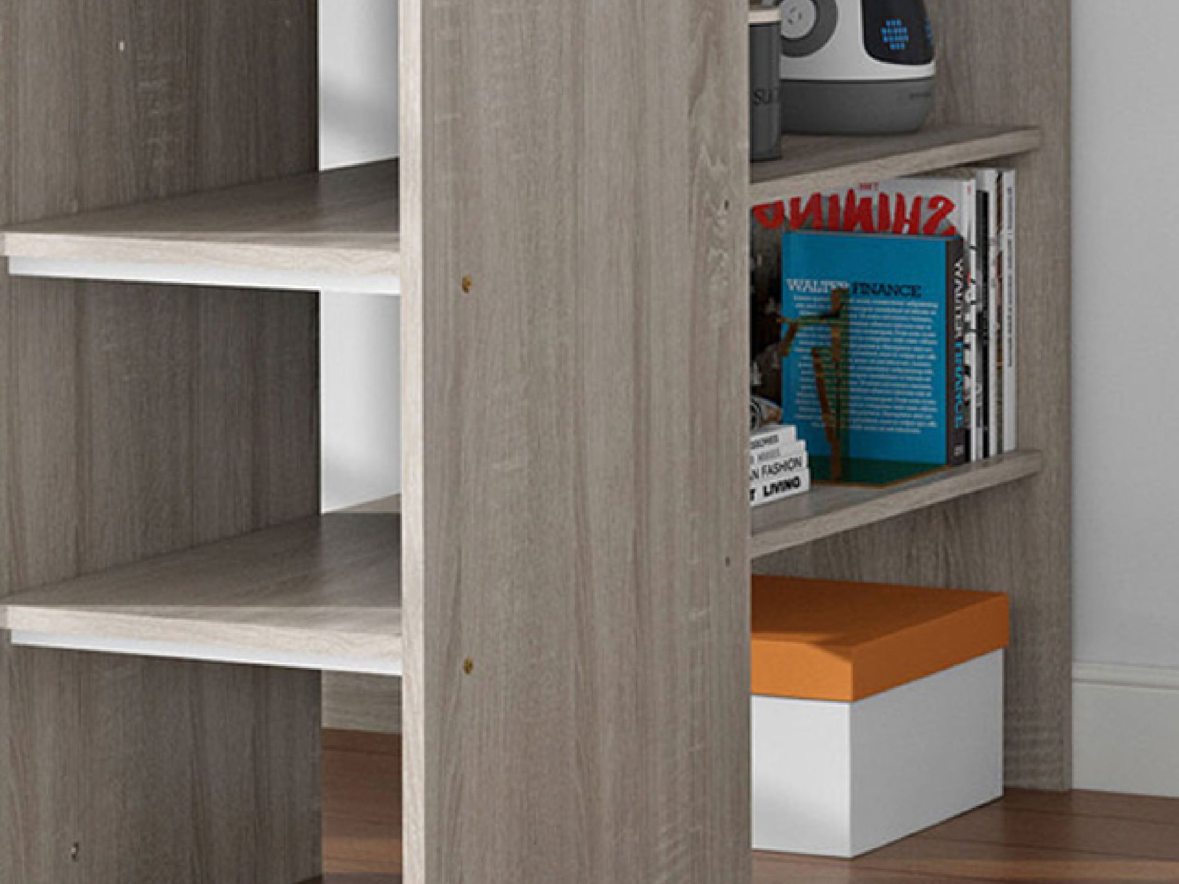 Horizon Loftseng med Skrivebord 90x200 - Hvit/Lys grå