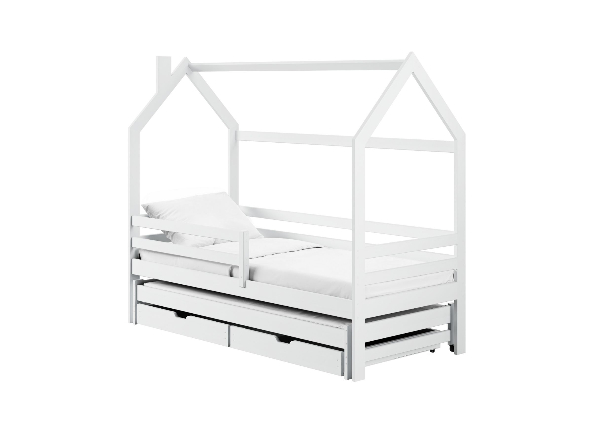 Disney Husseng med Uttrekkbar Gjesteseng og Skuffer 90x200 - Hvit