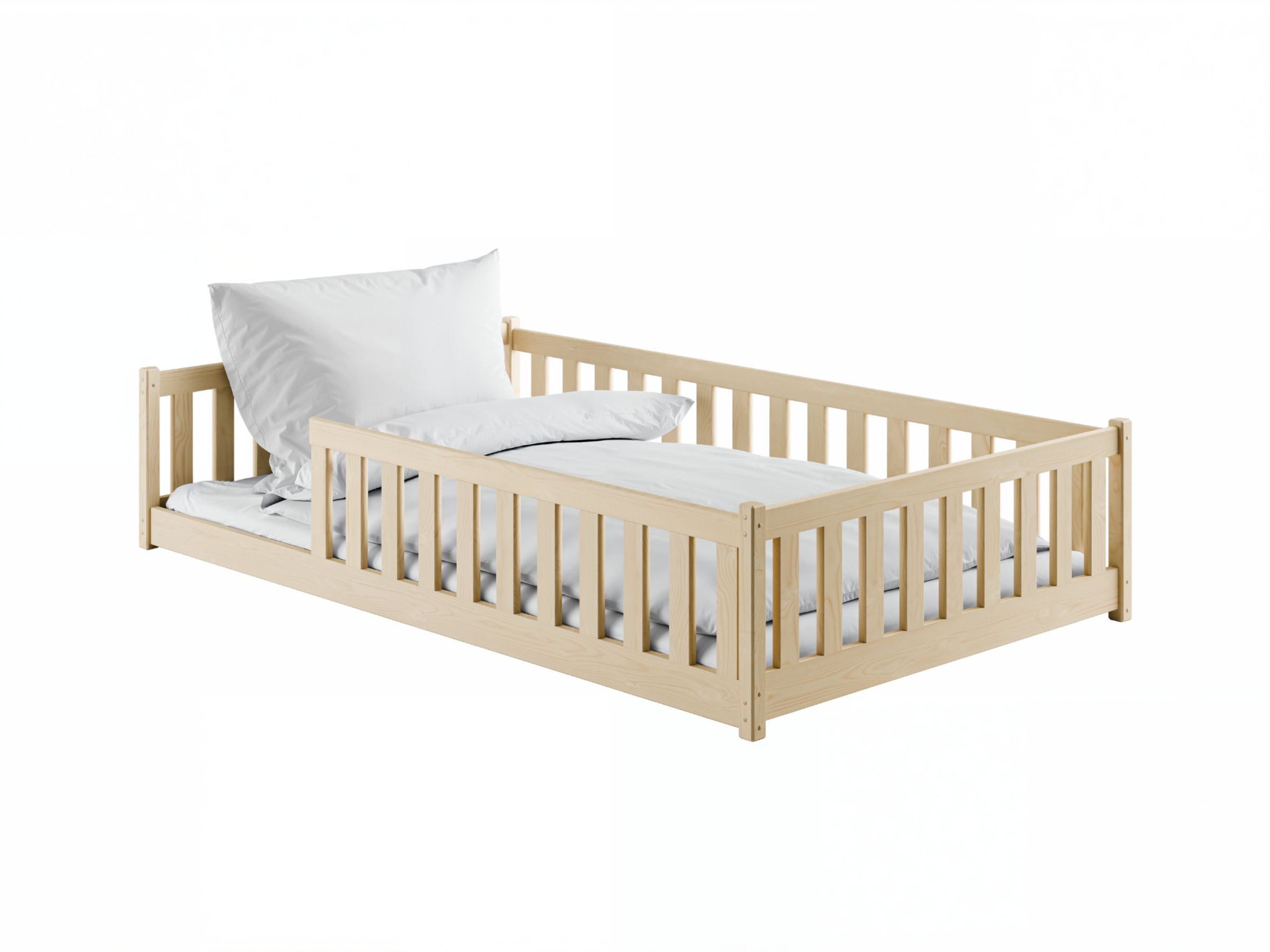 Otis Gulvseng med Lekegrind 120x200 - Natur