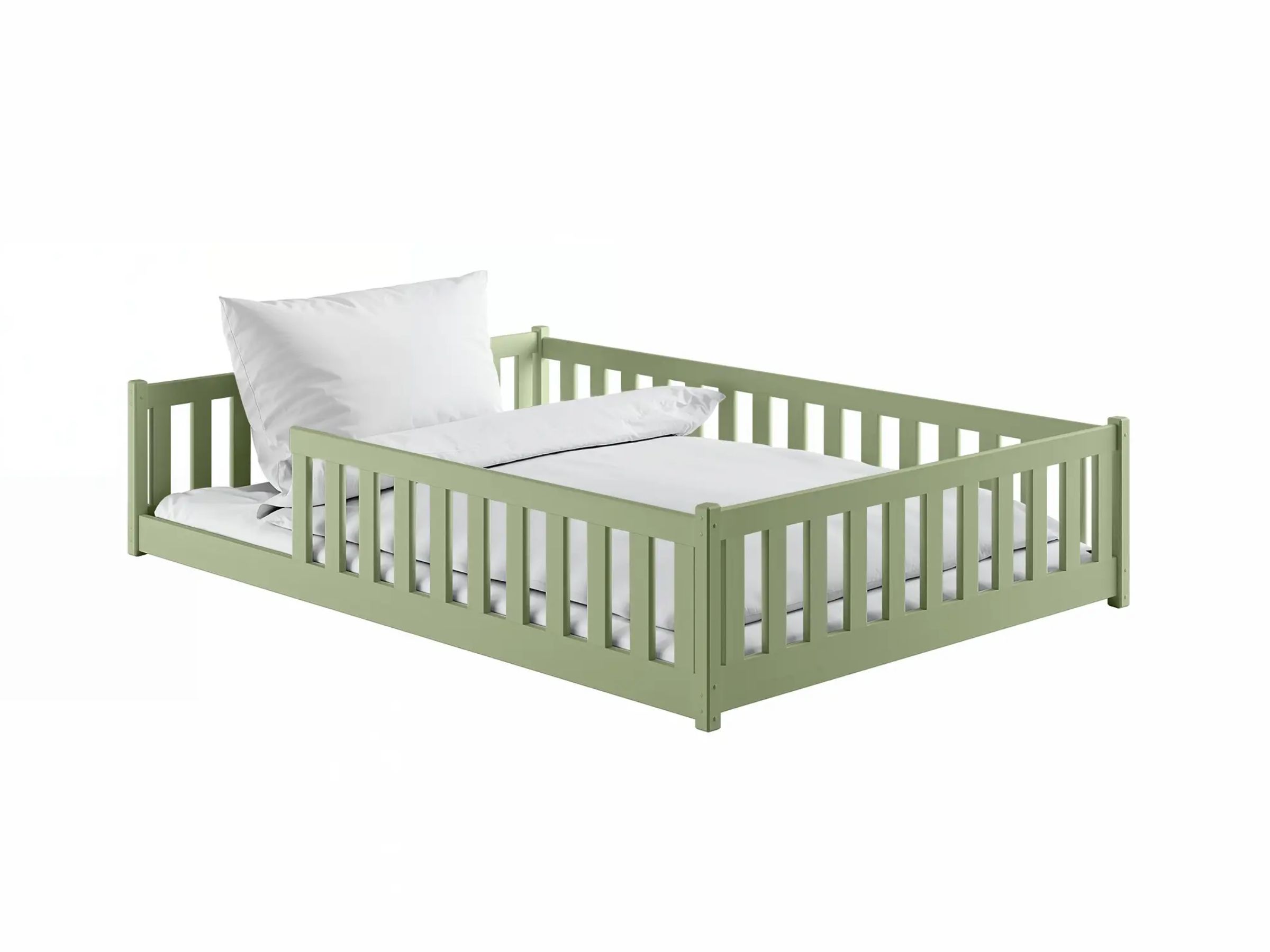 Mati Gulvseng med Lekegrind 140x200 - Olivengrønn