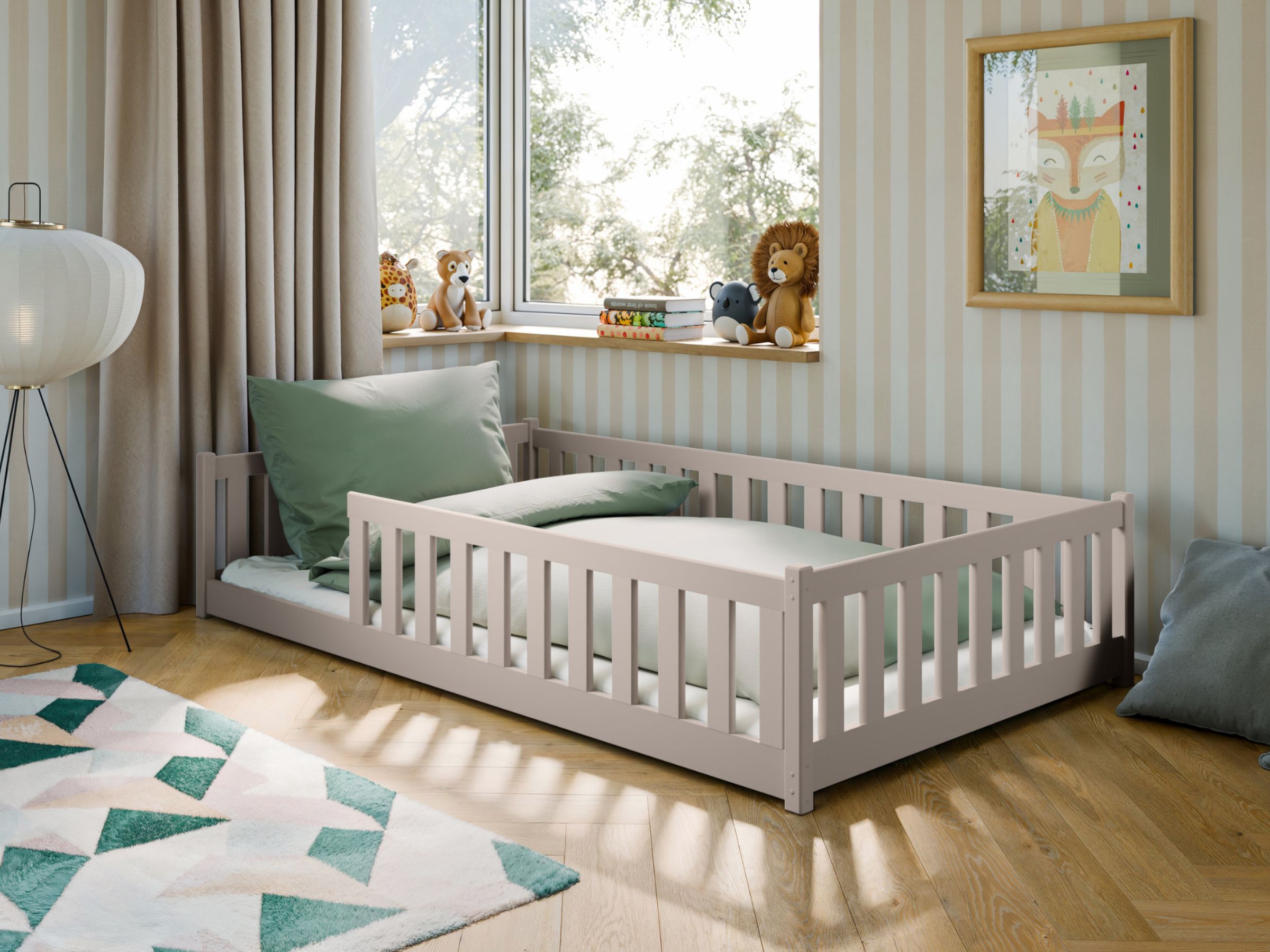 Otis Gulvseng med Lekegrind 120x200 - Kaszmir