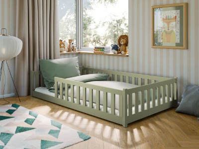 otis-gulvseng-med-lekegrind-120x200---olivengronn