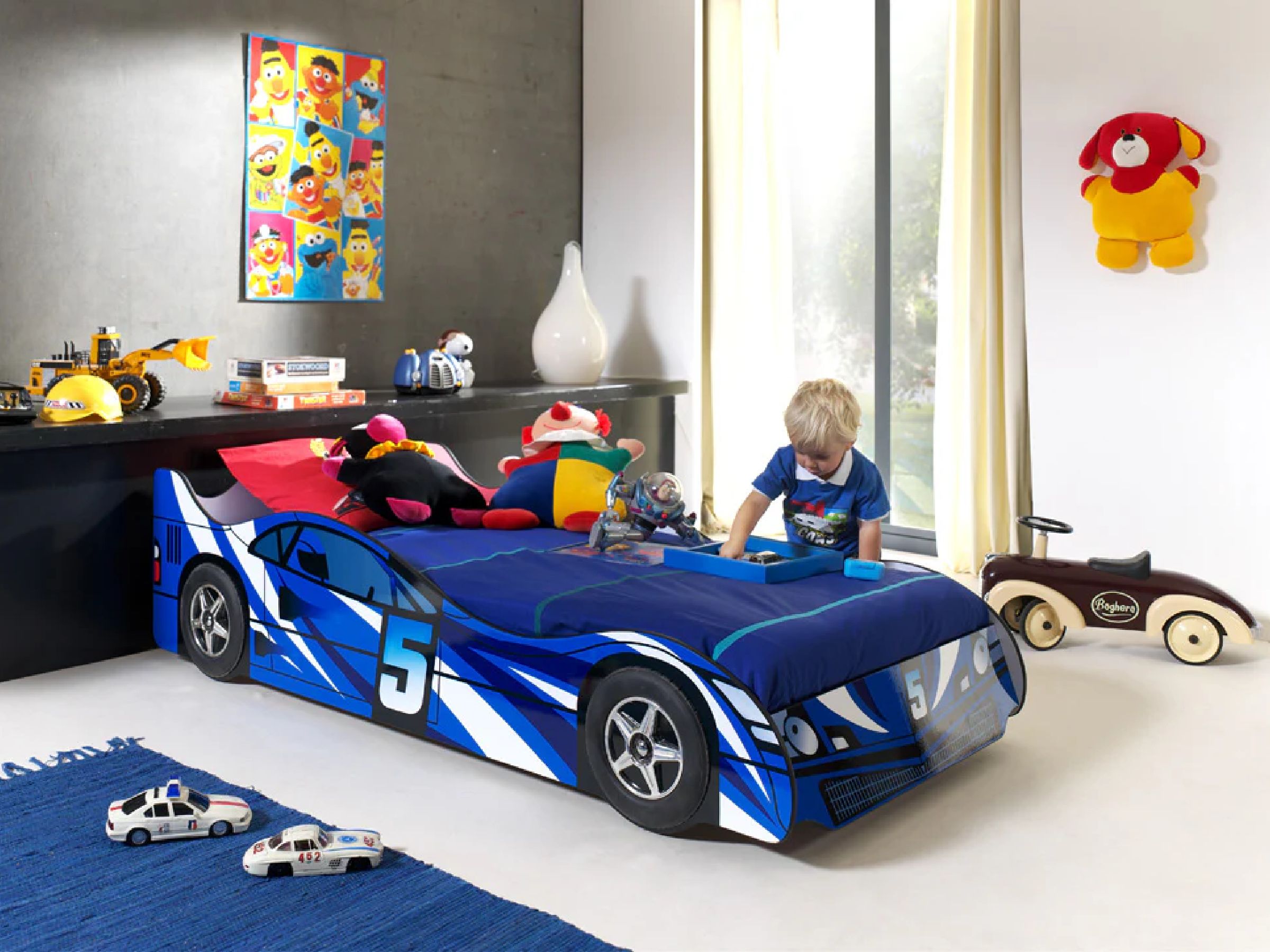 SpeedRacer 5 Bilseng 90x190 - Blå