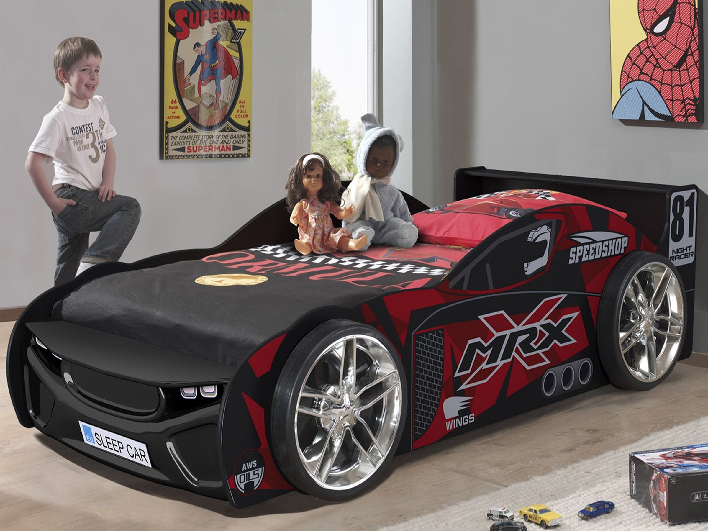 MRX Speed Bilseng 90x200 - Sort/Rød