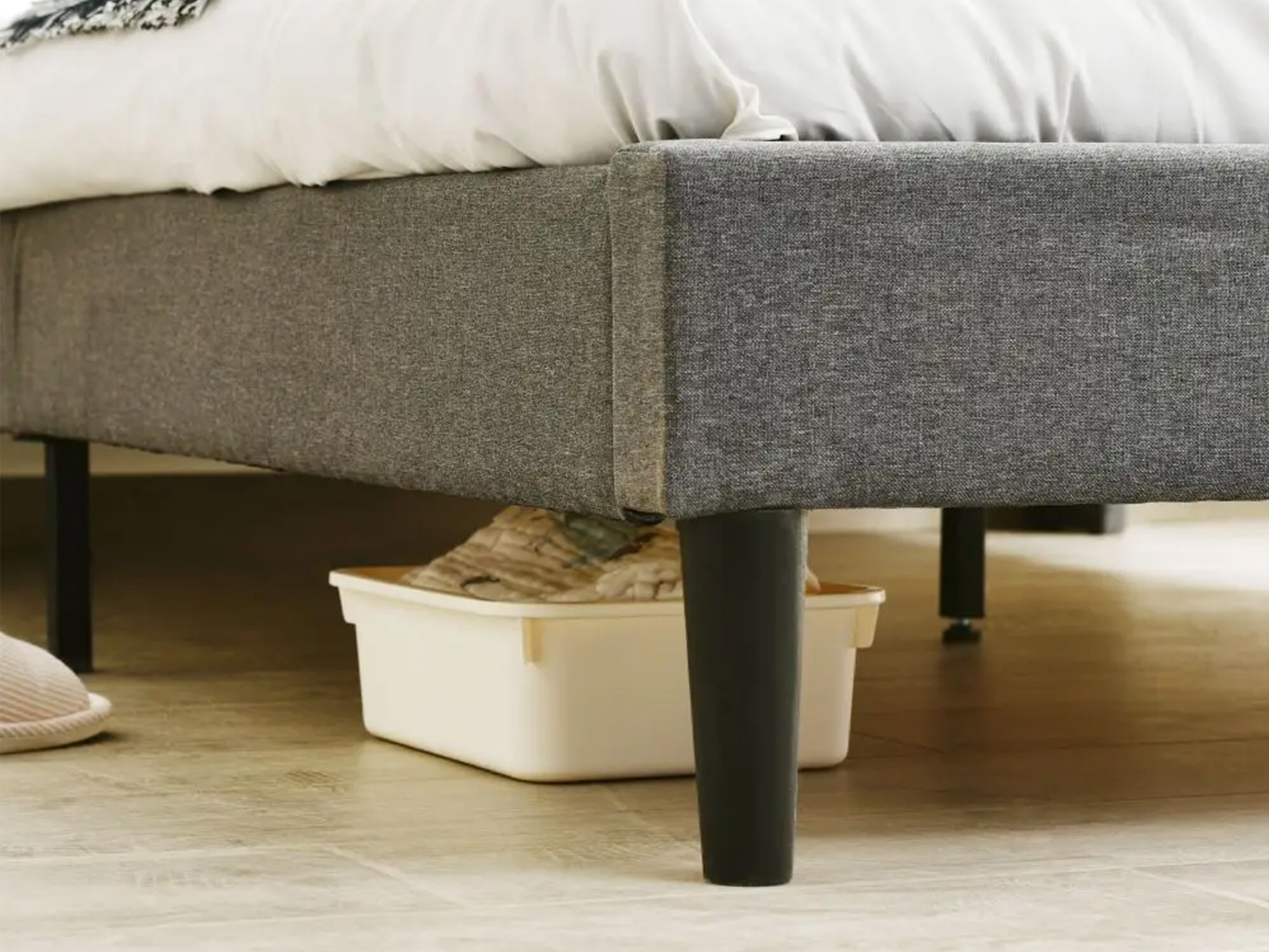 Elegance Dobbeltseng med Sengegavl 180×200 - Grå 